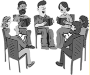 Bibelgruppe Cartoon